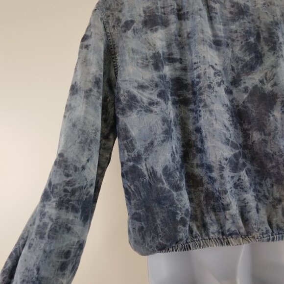 Cloth & Stone Chambray 100% Tencel Long Sleeves Blue Top Size S - Picture 9 of 12